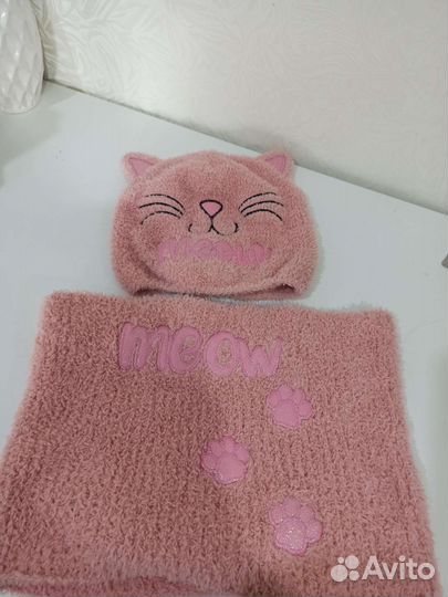 Шапка и снуд для девочки 3-5 л