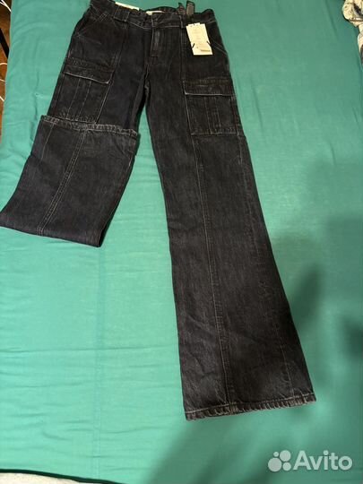 Джинсы zara клеш 34