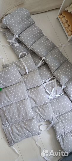 Бортики и кокон в детскую кроватку 120/60