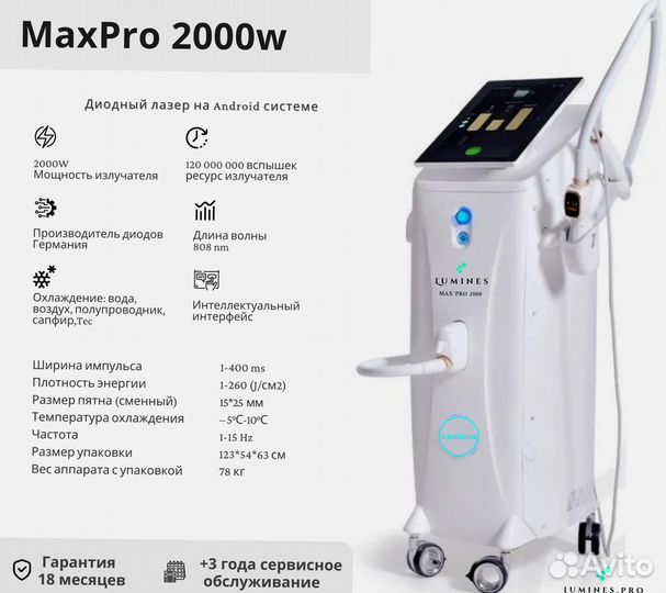 Диодный лазер Люминес MaxPro 2000W