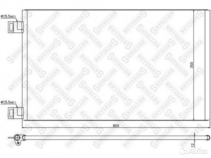 Радиатор конд. renault kangoo 1.6 16v/1.5dci 08