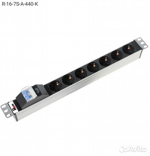 Блок розеток цмо Rem-16, 1U, R-16-7S-A-440-K