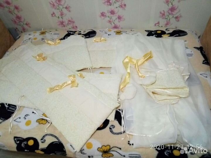 Балдахин,бортики в кроватку