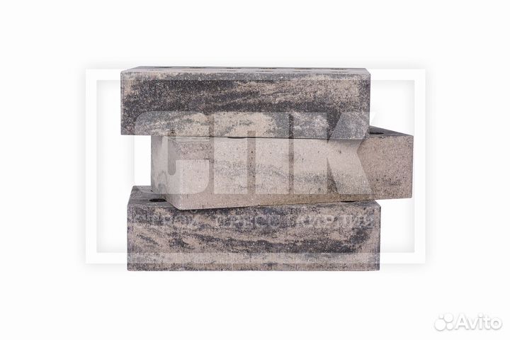 Кирпич облицовочный - Серый обсидиан