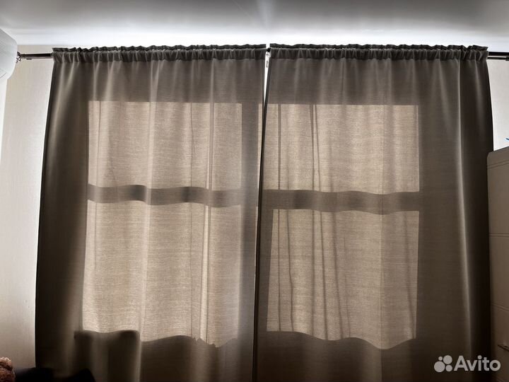 Шторы+тюль+карниз металлический