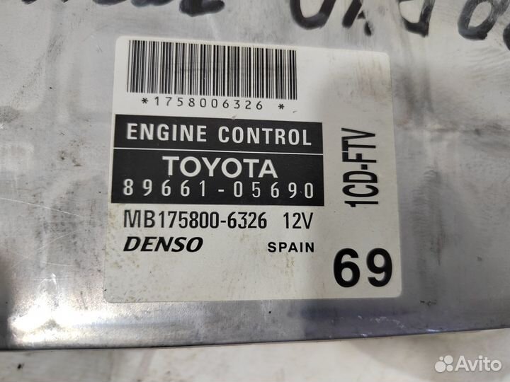 Эбу двигателя Toyota Avensis T25