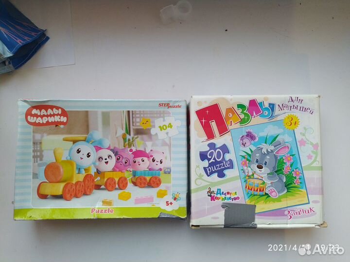 Конструктор, пазлы и книги