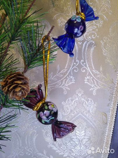 Вазочки с декором из Венецианского стекла