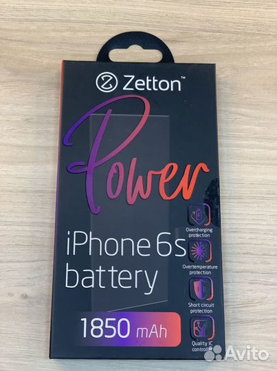 Аккумуляторная батарея Zetton для iPhone 6S 1850 m