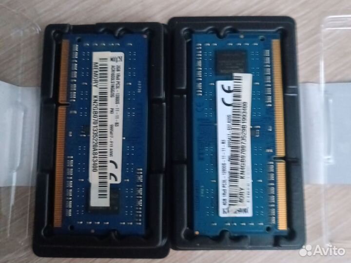 Оперативная память 6гб (2гб +4гб) PC3L 1600