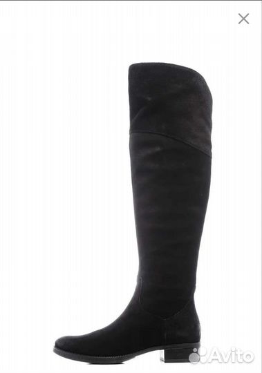 Сапоги ботфорты замшевые