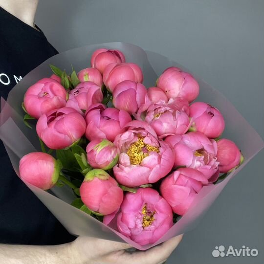 Пионы букет из хризантем