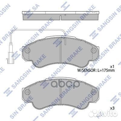 SP4033 колодки дисковые передние Peugeot Boxe