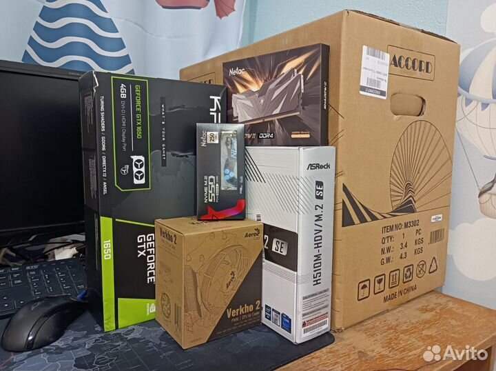 Игровой компьютер intel core i3, GTX 1650