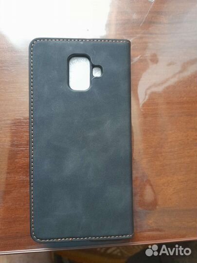 Кожаный чехол samsung A6 2018