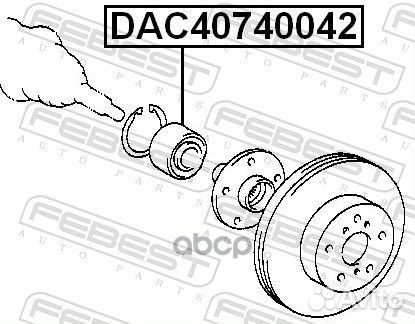 Подшипник ступичный передний DAC40740042 Febest