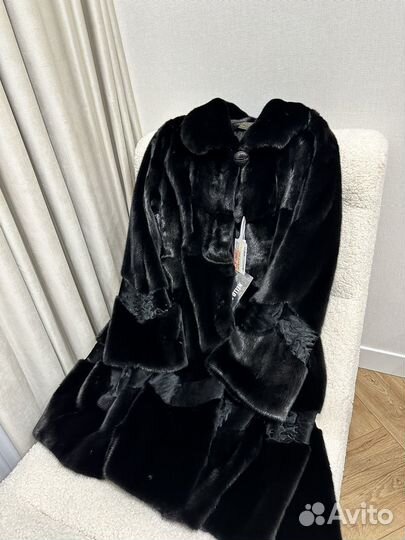 Новая норковая шуба с мехом свакара