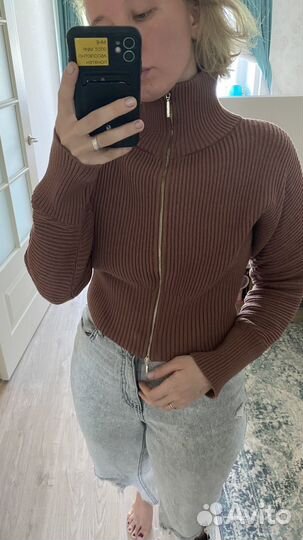 Кофта короткая на замке