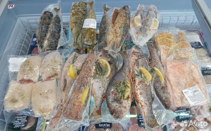 Рыба и морепродукты в различных маринадах