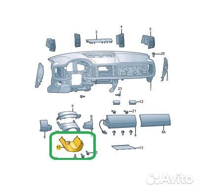 Кожух рулевой колонки Skoda Kodiaq