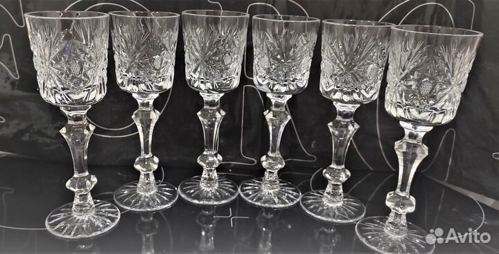 Хрустальные рюмки-кубки СССР 