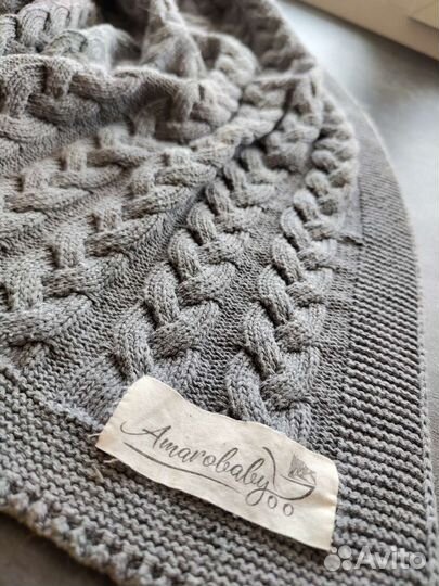 Плед детский вязаный 70см на 90 см