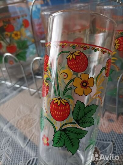 Питьевой набор(кувшин+6 стаканов) на подставке