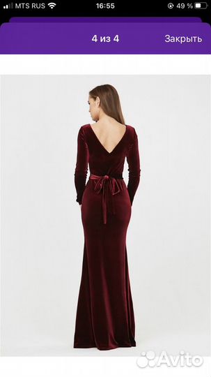 Бархатное платье
