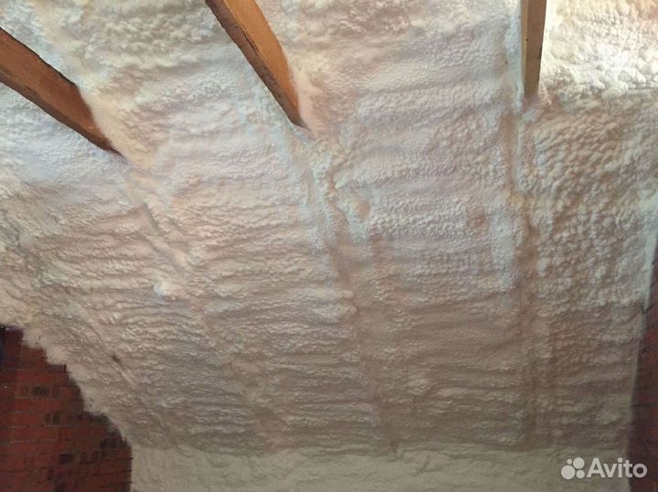 Утепление потолка ППУ от 100м2