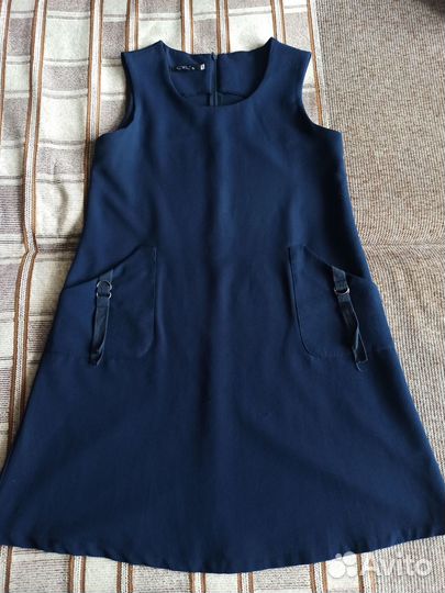 Школьный сарафан синий