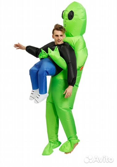 Костюм надувной маскарадный Зеленый Инопланетянин