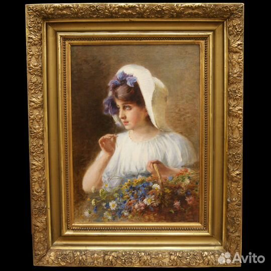 Картина «Девушка с к.цветов» Пасс И.А торг уместен