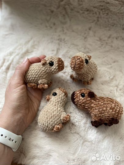 Капибара плюшевая вязаная игрушка