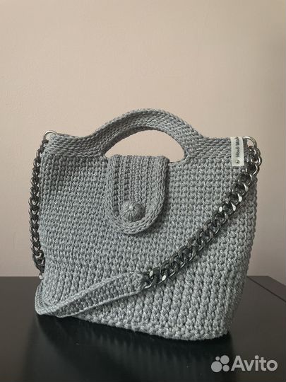 Сумка из полиэфирного шнура с длинной ручкой