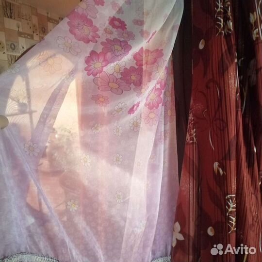 Комплект, тюль и шторы, можно по отдельности