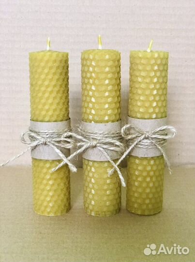Свечи восковые медовые ручной работы, разные