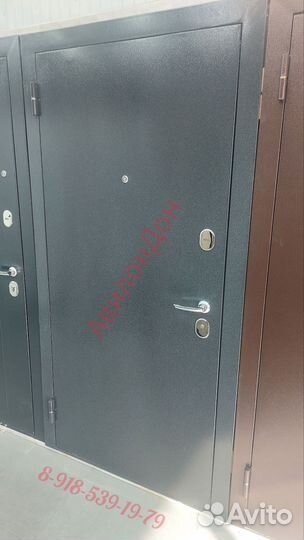 Дверь Гарда 7,5см Букле Чёрный/ Графит бетон