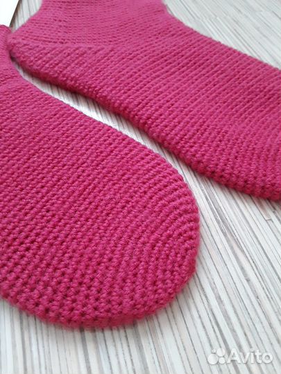 Носки шерстяные вязаные ручная работа