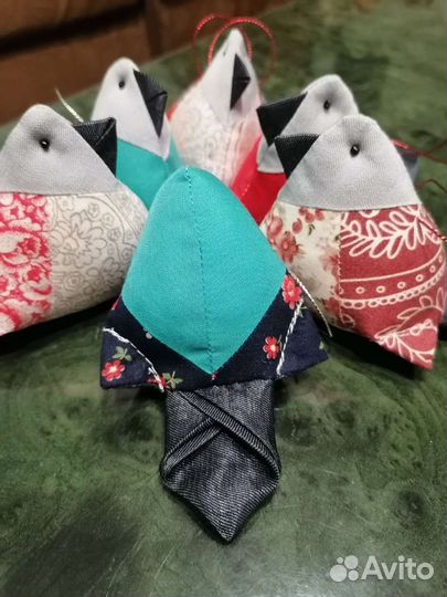 Текстильные птички ручной работы
