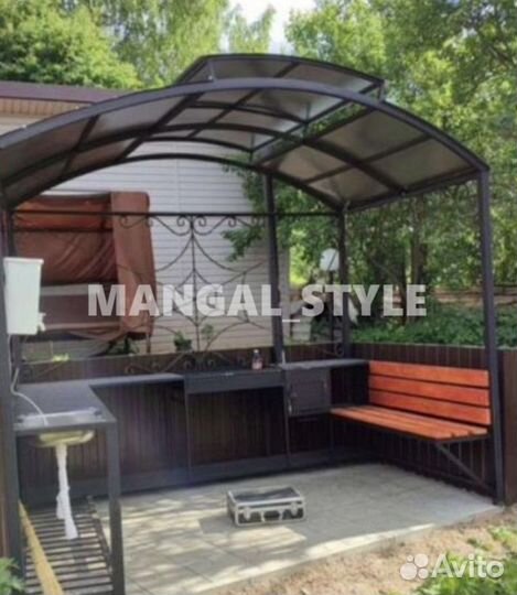 Мангал с крышей