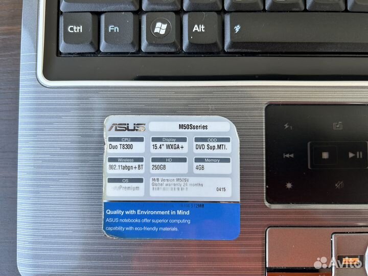 Ноутбук asus m50sv