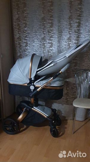 Коляска 2 в 1 эко кожа aulon