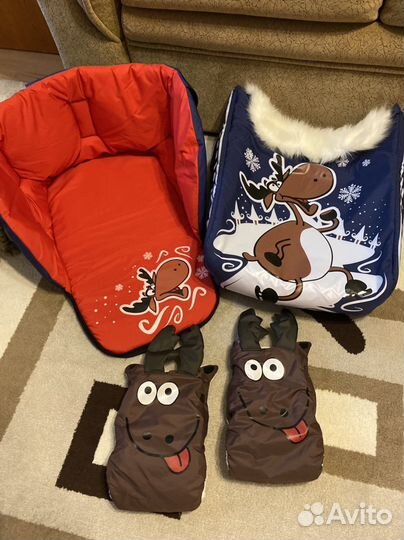 Комплект на санки+рукавички