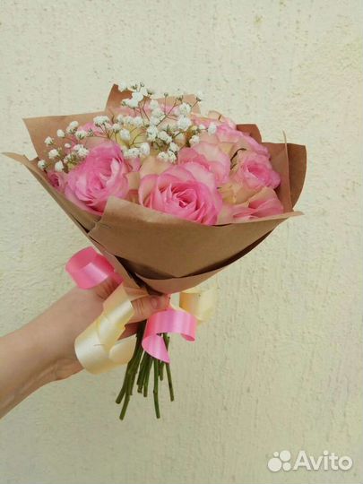 Цветы розы букет