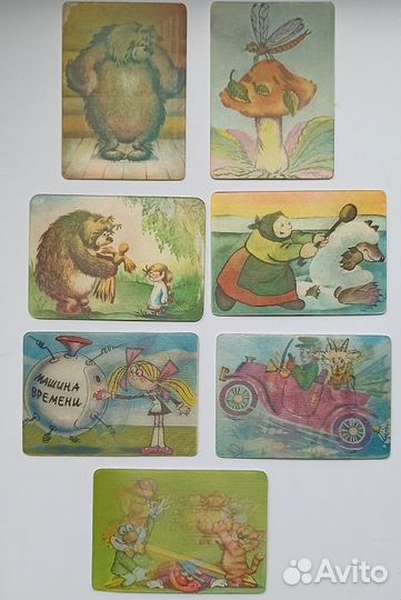 Календарики переливные стерео объемные СССР