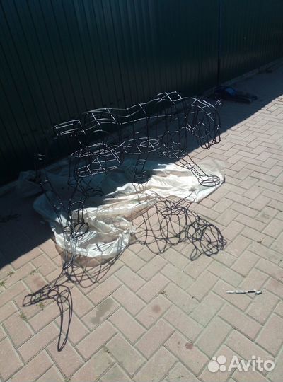 Садовые уличные фигуры. Пантера из метала