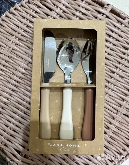 Набор ложка вилка zara home зара хоум детский