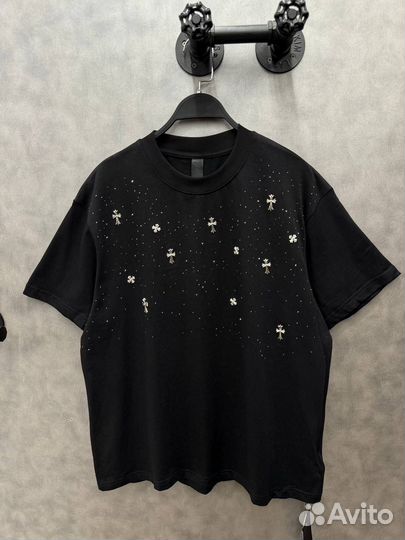Футболка Chrome Hearts со стразами 2025