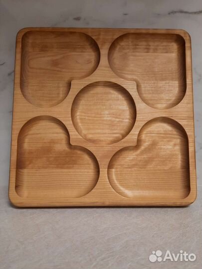 Менажница деревянная квадратная