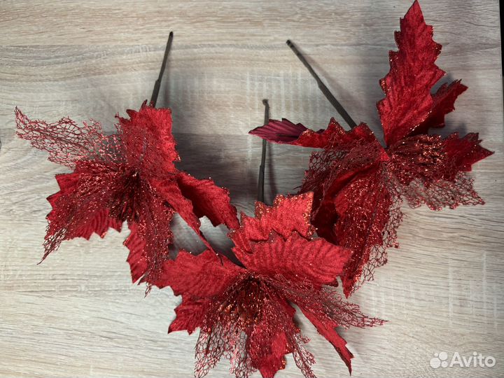 Декоративне цветы, цветы на ёлку